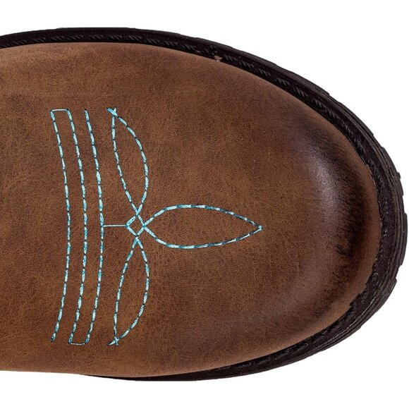 SheSole Women Brown Western Cowboy Slip Resistant Cowgirl Work Boots - Picture 5 of 9